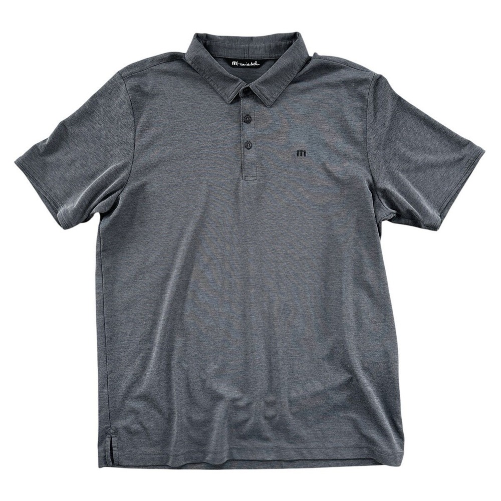Travis Mathew‎ Men's XL Polo Shirt Gray Charcoal Short Sleeve Golf Country Club